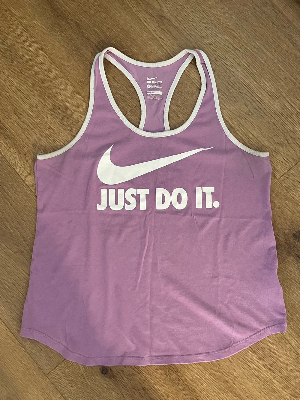 Nike Purple Racerback Tank with White Logo